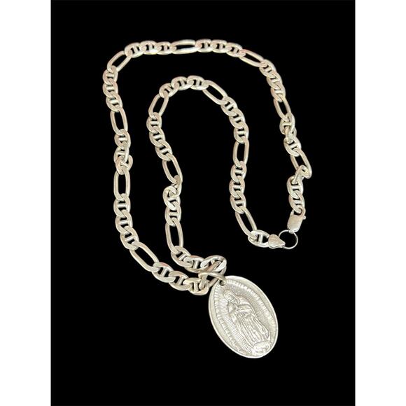 Unbranded Jewelry - 925 Sterling Silver Virgin Mary 25 In Necklace 76 G